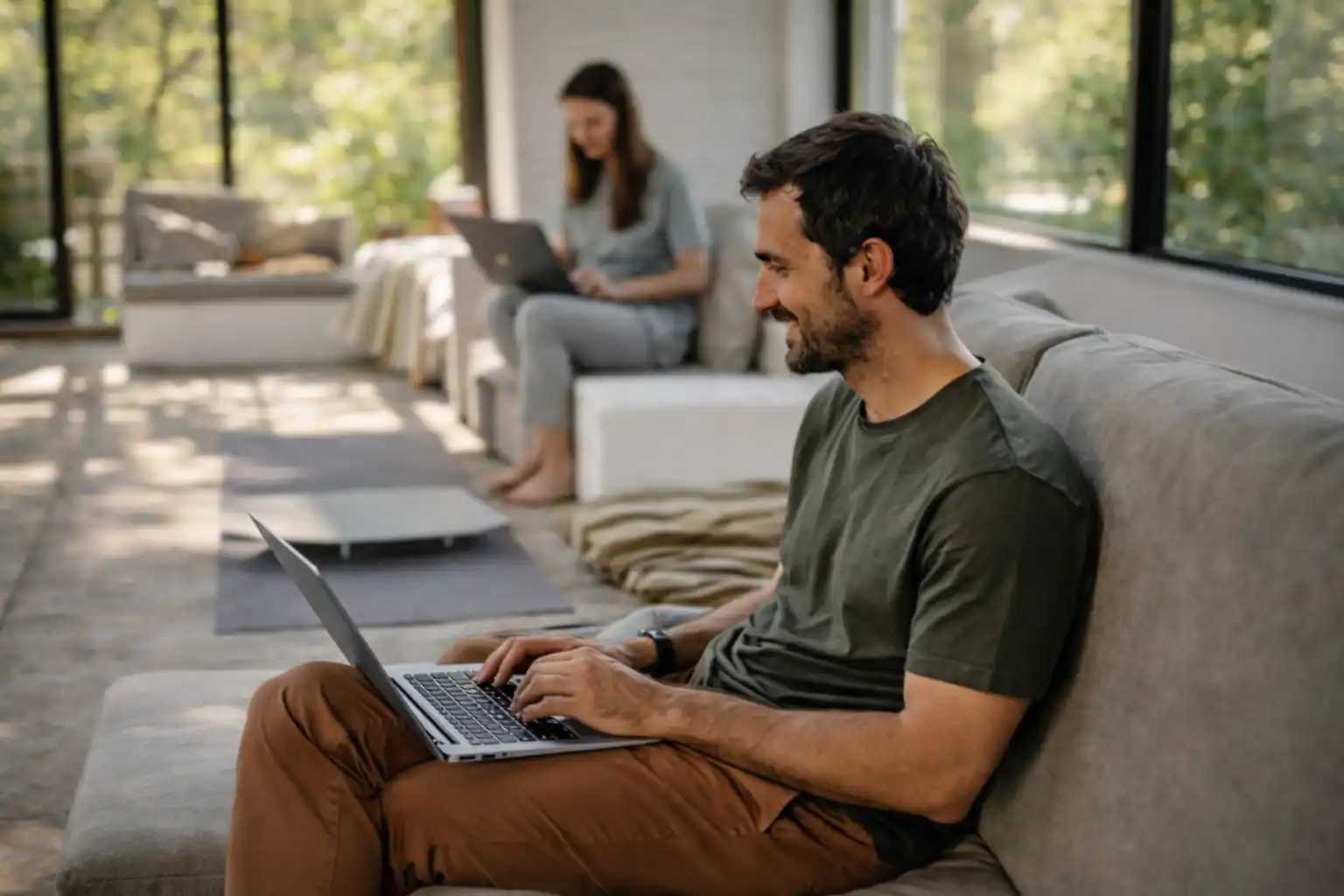 Trabajando juntos en tranquilidad