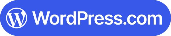 Logotipo de WordPress.com en un fondo azul.